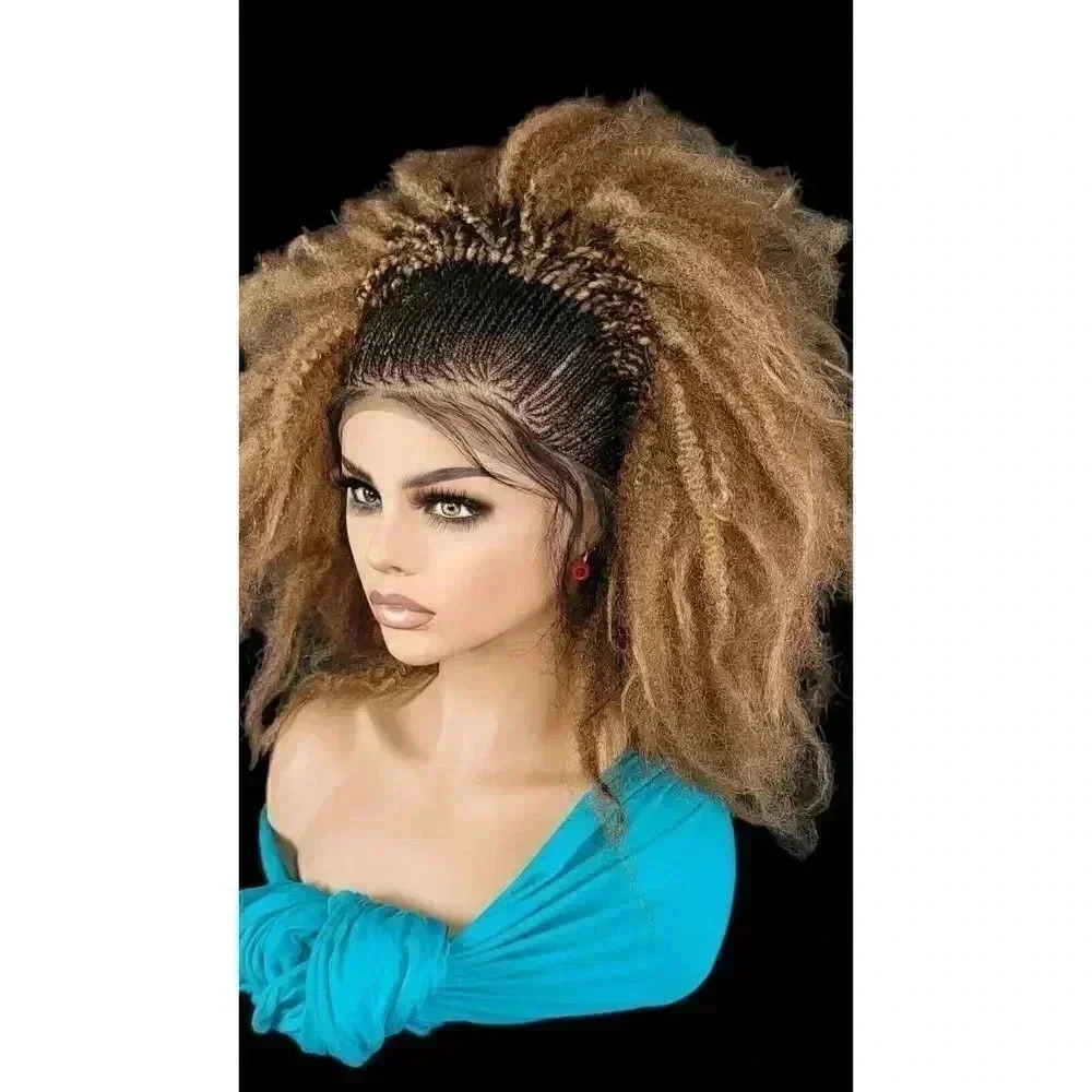braided wigs, 100% handmade, chic short afro style, gorgeous, vibrant colors NWT - Picture 8 of 15